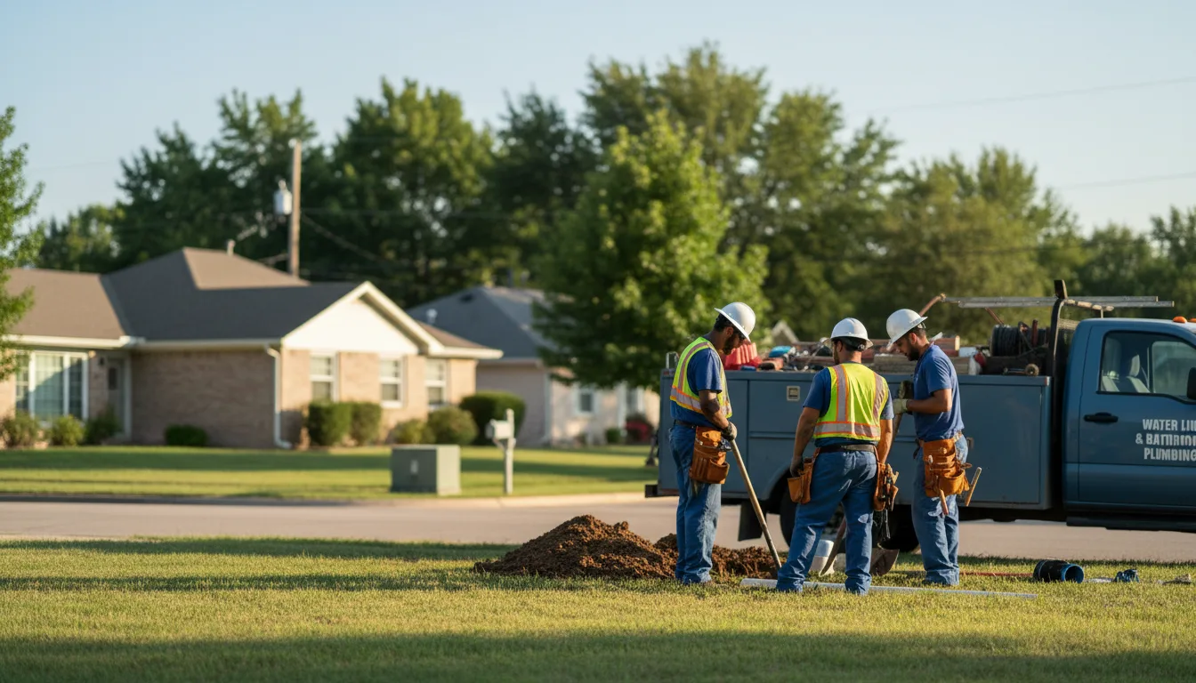 Residential water line and bathroom plumbing service in Lumberton, TX